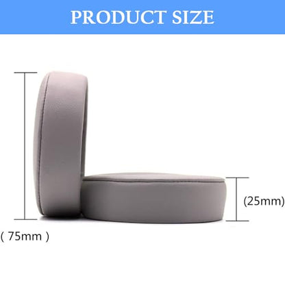 Adhiper Solo Pro Replacement Earpads for Beats Solo Pro Headphones (Grey) | Protein Leather Ear Pads,Noise Isolation Memory Foam Ear Cushion ,Durable ,Anti-Sweat,Soft and Comfortable - color: GRAY