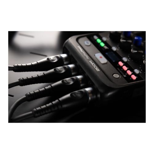 Zoom PodTrak P4 Portable Multitrack Podcast Recorder Bundle | Includes Zoom ZDM-1 Podcast (2 Pack)