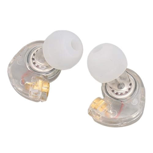 2 Pcs MMCX Interface Replacement Earbud Heads Detachable HiFi Earphone Head with Comfortable Fit for SE215 SE315 SE535(Transparent) - color: Transparent