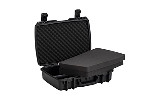 MEIJIA Premium Waterproof Hard Camera Case,Hard laptop Case, Hard Case with customizable fit foam,Full Protection with Light&Convenient Design,20.01"x14.7"x5.75",Elegant Black - size: 20.01"x14.7"x5.75"