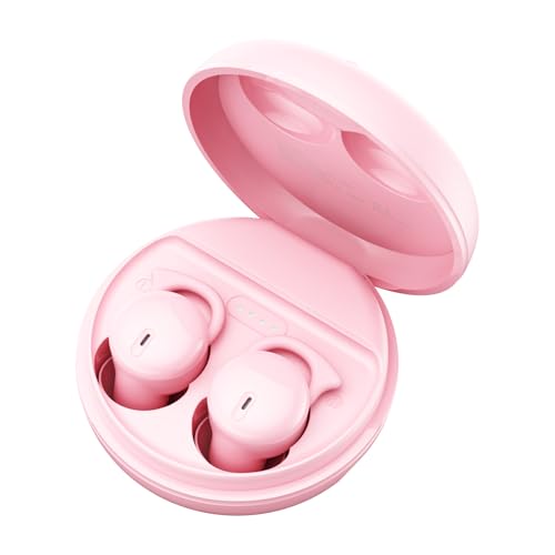 Invisible Sleep Headphones,Sleep Earbuds for Side Sleepers,Comfortable Noise Blocking Sleep Earphones,Bluetooth 5.3 Wireless Open Ear Headphones for Sleeping,Driving,Cycling - Pink A6