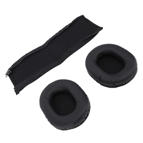 Ejoyous Earpad Headband Protector Set Replacement Ear Pads Headband Cushion Pad Cover Memory Foam Protein Leather with Zipper Closure for M50X M40X M30X M20X Headphone