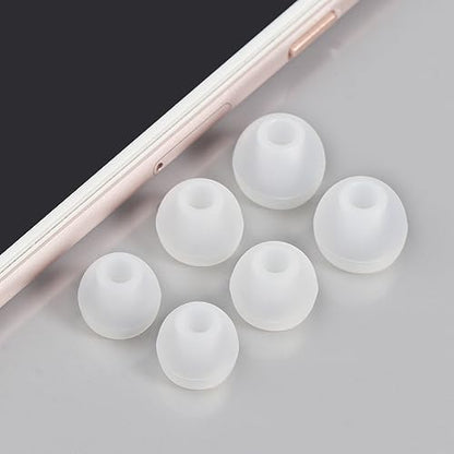 18Pcs Silicone Buds Ear Tips S/M/L Sizes Earbuds Soft Rubber Flexible Eartips Buds Wing Tips Fit in Case Buds, Black