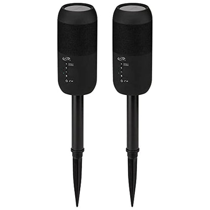 iLive ISBW240BDL ISBW240BDL Bluetooth Indoor and Outdoor Waterproof Speakers with Removable Stakes, 2 Count, Black