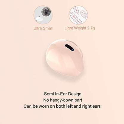 Invisible Mini Wireless Bluetooth Single Earbuds, Small Semi in-Ear Earbuds for Work & Daily Use, Touch Control, Lightweight for Music & Audiobooks - color: Single-Nude