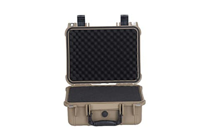 MEIJIA All Weather IP67 Waterproof Hard Camera Case,Hard Protective Case,Hard Case with Customizable Foam,Fit Use of Drones,Camera,Equipments,Pistols(Desert Tan,13.35 x11.63x5.98inches) - color: Desert Tan, size: 13.35 x11.63x5.98inches