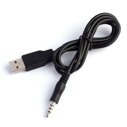 3.5mm Aux to USB Adapter Cable – 3ft USB 2.0 Male to 3.5mm Audio Jack Cord for Charging and Syncing – Compatible with MP3 Players, Headphones, and Most Car Charger Models (Not All) – Black
