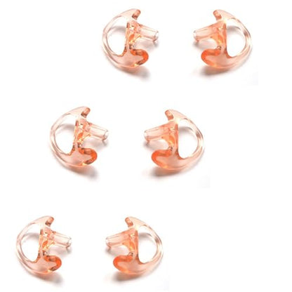HYS Soft Silicone Ear Buds Earmolds Replacement Acoustic Tube Ear tip | 3 pairs of medium, medical-grade silicone earmolds. Hypoallergenic, secure fit for left or right acoustic tube earpieces.