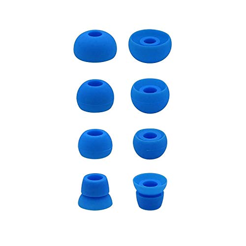 Replacement Silicone Earbuds Ear Tips Eargels Buds Set Compatible with Beats Powerbeats 3 Powerbeats 2 Wireless in-Ear Earphones (4 Pairs/Electric Blue) - color: Electric Blue