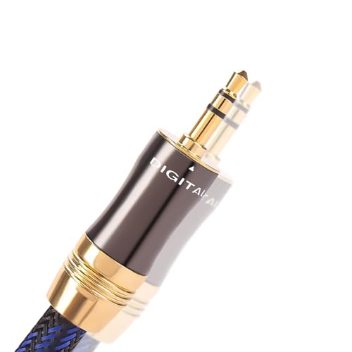 HiFi Dual Shielded (OD 8.0mm) 3.5mm AUX to 2 RCA Audio Adapter Cable (6.6FT) - size: 6.6FT