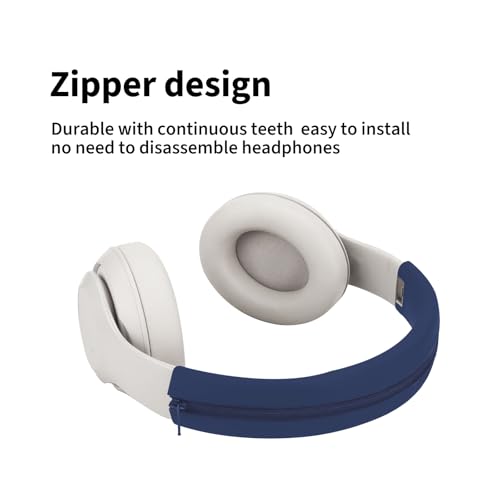 Adhiper Silicone Sweat Headband Cover for Beats Studio Pro & Studio 3 Headphones, Silicone Cover Headphone Cover Accessories for Beats Studio Pro, Studio 3 Headband, Washable & Sweatproof - Blue - color: Blue