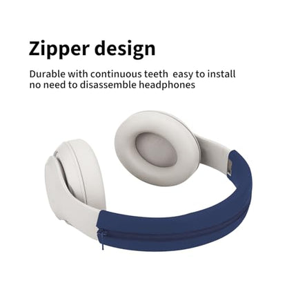 Adhiper Silicone Sweat Headband Cover for Beats Studio Pro & Studio 3 Headphones, Silicone Cover Headphone Cover Accessories for Beats Studio Pro, Studio 3 Headband, Washable & Sweatproof - Blue - color: Blue