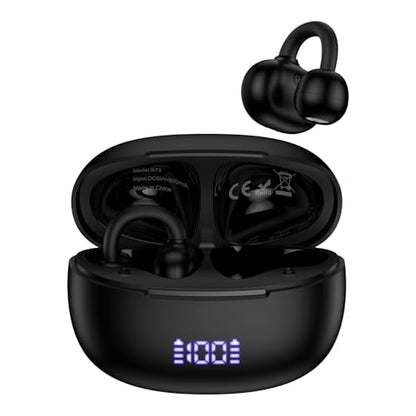 Clip On Pixel Earbuds Wireless Open Ear Headphones for Google Pixel 10a,10 | Pro XL/Fold,10Pro,10,9a,9 Pro XL/Fold,9Pro,9,8a,8Pro,8,7a,7Pro,7,6,5a,5,4a,4XL,Sports Open Ear Buds Clip on Wireless Earbuds - color: Pure Black