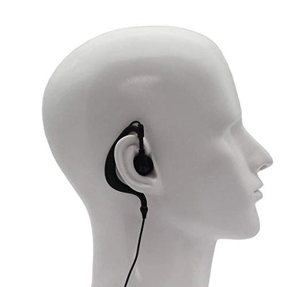 2Pcs G Shape Clip-Ear Walkie Talkie Headset Earpiece with Mic is Compatible with Midland LXT118 GXT1000VP4 LXT500VP3 LXT600VP3 LXT380 2-pin