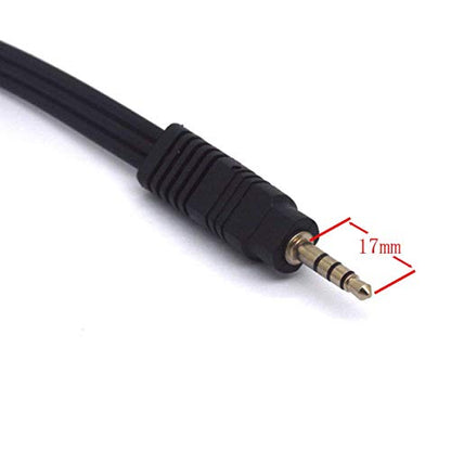 4 Pole 3.5mm TRRS Male to 3 RCA Male Plug Stereo Cord (25cm) | 3.5mm to RCA Cable, Camcorder Audio Video A/V AUX Lead Cable for Smartphones,MP3/MP4, Tablets,Speakers,Home Theater