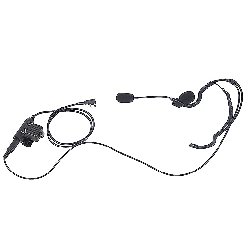 Walkie Talkie Earpiece Behind The Head Over Ear Radio Headset Headphone with Boom Mic U94 PTT Compatible for Baofeng Kenwood UV-5R BF-F8HP 888S