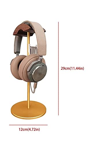 Headphone Stand Aluminum Alloy Wooden Rack Desktop Headphone Hanger Headphone Display Stand Game Table Accessories Headphone Stand for Desk (Color : Gris) - color: Gris