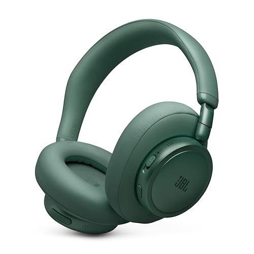 JBL Live 780NC - Noise Cancelling Headphones - Green | JBL Signature Sound with Hi-Res Audio wired and wireless, True Adaptive Noise Cancelling 20, real time calibration - color: Green
