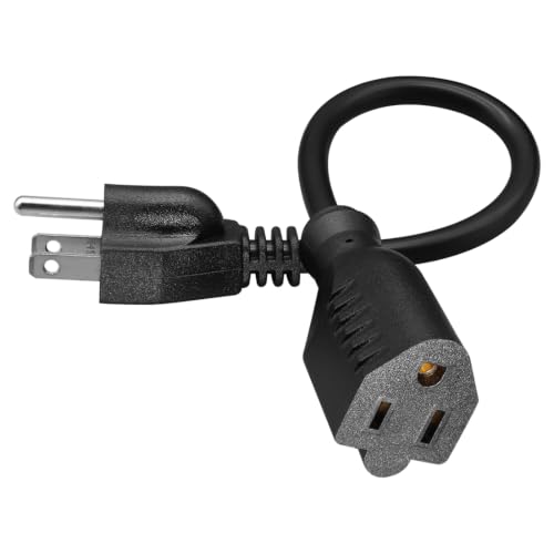 Toptekits Heavy-Duty Power Extension Cord,NEMA 5-15P to NEMA 5-15R Power Extension Cable, Chrismas Extension Cord (16AWG, 3ft/1m) - size: 3ft/1m, style: 16AWG
