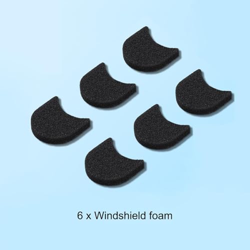 Insta 360 GO 3S Mic Wind Muff, FotStdio Noise Reduction Windshield Foam Gasket for Insta360 GO3 / GO 3S Microphone Pop Filter 6pcs