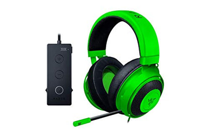Razer Kraken Tournament Edition: THX Spatial Audio - Full Audio Control - Cooling Gel-Infused Ear Cushions - Gaming Headset Works with PC, PS4, Xbox One, Switch, Mobile Devices - Green (Renewed)
