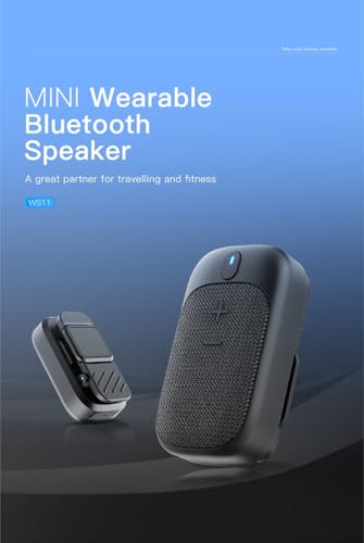 Portable Bluetooth Speaker Clip-On Compatible with Samsung Galaxy S23/ Ultra/Plus/ 5G Wireless IPX5 Quick Stereo & Mic Setup Magnet Mount/ 18 Hours+ Indoor/Home/Party/Outdoor/Beach/Travel