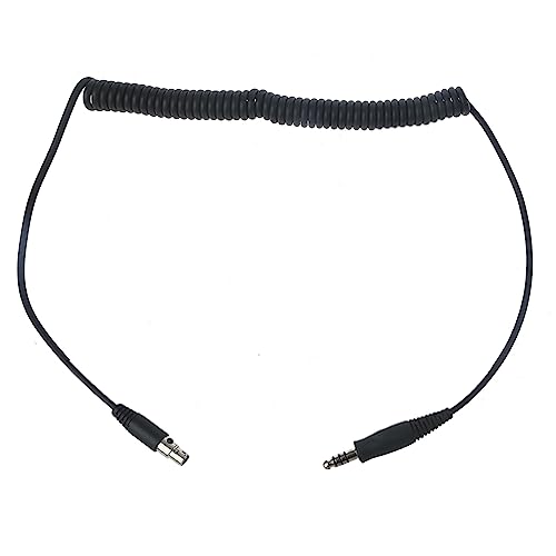 Headphone Cable U174 Plug to XLR5 Coiled Cable Aviation Aux Cord Replacement for Sound Devices