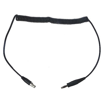 Headphone Cable U174 Plug to XLR5 Coiled Cable Aviation Aux Cord Replacement for Sound Devices