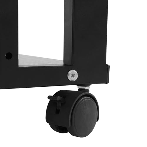 5-Tier Adjustable AV Media Stand with Wheels, Heavy Duty Audio-Video Media Rack, Amplifier, DVD Player Equipment Shelf, Home Theater Storage