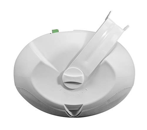 Rockville D4-70 White Dual 4" 70V Commercial/Restaurant Wall Mount Speaker | Adjustable Tap 30W, 15W, 7.5W, 3.75W, Silk Dome Tweeter, Outdoor/Indoor, 80x120 Degree Dispersion, Swivel Bracket, 100V, ABS - color: White