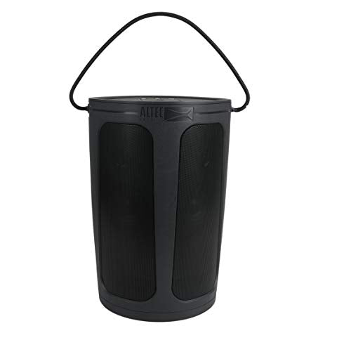 Altec Lansing Soundbucket XL - Waterproof Bluetooth Speaker with Customizable LED Lights, Qi Wireless Charging, 20 Hours Playtime & 100 Foot Range - style: Soundbucket XL