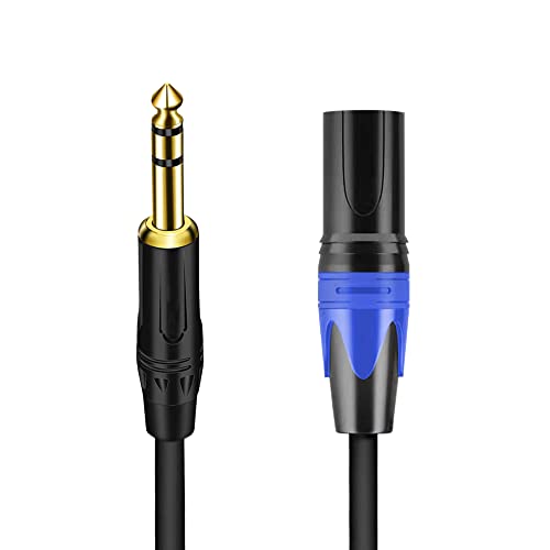 XLR to 1/4 TRS Stereo Adapter, 6.35mm Dual Channel to 3-pin Male, XLR to 1/4 Balanced Microphone Stereo Audio Converter AdapterCable 1 Pack (6.6Feet) - size: 6.6Feet