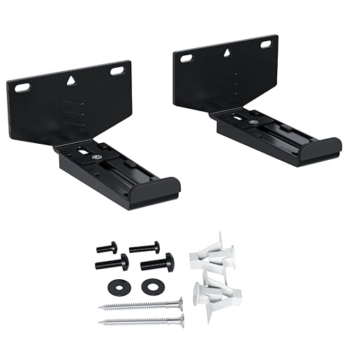 ECHOGEAR Soundbar Wall Mount for Speakers up to 20lbs, 3” Depth Adjustment | Universal soundbar mount installs to drywall or wood studs w/ all hardware included, bottom & rear mounted speaker compatible