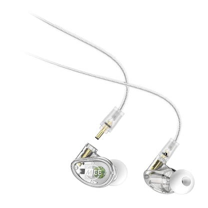 MEE audio Professional MX4 PRO Quad-Driver Hybrid Musicians In Ear Monitor Headphones with High-Resolution Reference Sound, Noise Isolating Earbuds Earphones with Detachable Cables, Transparent - color: Clear, size: MX4 PRO