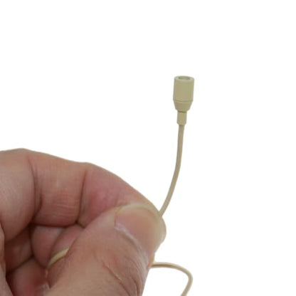 WL35 Professional Clip-On Lavalier Condenser Microphone for Shure ULX SLX PGX GLX QLX U1 UR1 BeltPack Microphones System Parts with TA4F Mini XLR 4Pin Plug (Beige) - color: Beige