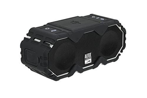 Altec Lansing Mini LifeJacket Jolt Bluetooth Speaker with Qi, Wireless, Waterproof, Portable, Speakers, Loud Volume, Strong Bass, Rich Stereo System, Microphone, 16 Hour Battery, 100 ft Range, Gray - color: Gray