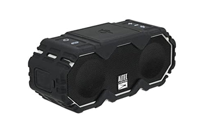 Altec Lansing Mini LifeJacket Jolt Bluetooth Speaker with Qi, Wireless, Waterproof, Portable, Speakers, Loud Volume, Strong Bass, Rich Stereo System, Microphone, 16 Hour Battery, 100 ft Range, Gray - color: Gray