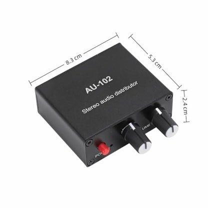 1 Input 2 Output 3.5mm Stereo Amplifier Stable Signal Sound Distributor Compact & Durable Sound Preamplifier DIY Audio Equipment