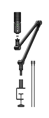 Sennheiser Professional Profile USB Microphone Streaming Set with Boom Arm, 3 m USB-C Cable & Mic Pouch - style: Streaming Set