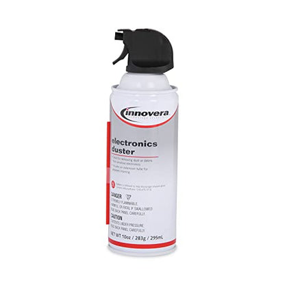 Innovera 10014 Compressed Air Duster Cleaner, 10 oz Can, 4/Pack