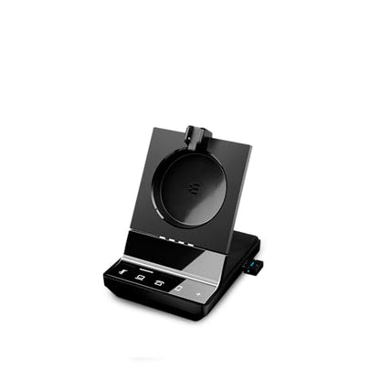 Sennheiser SDW 5016 (507016) Single-Sided Wireless DECT Headset for Desk Phone Softphone/PC& Mobile Phone Connection Dual Microphone Ultra Noise-Canceling, Black, 3 inches