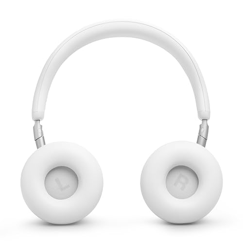 JBL Live 680NC - Noise Cancelling Headphones - White | JBL Signature Sound with Hi-Res Audio wired and wireless, True Adaptive Noise Cancelling 20, real time calibration - color: White