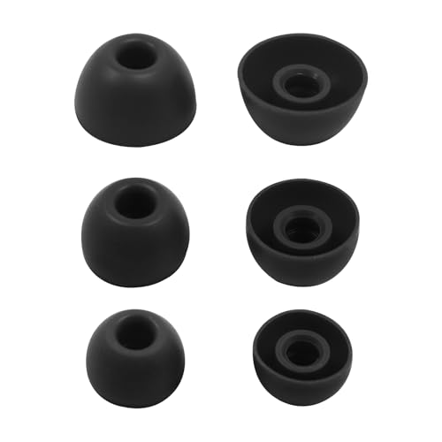 6 Pairs Replacement Silicone Ear Tips Compatible with Beats Studio Buds/Fit Pro/Studio Buds +, Silicone Earbuds Eartips Buds Cover Set for Beat Studio Buds (Black) - color: Black with Pen