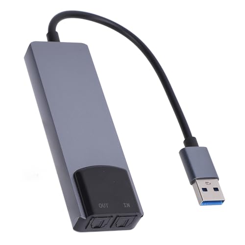 GOWENIC External Sound Card, USB Sound Card Adapter with CM6206LX Noise Reduction Chip for Win 98 ME 2000 7 8 Vista, 5.1 7.1 Channel Optical Input Output Digital Recording