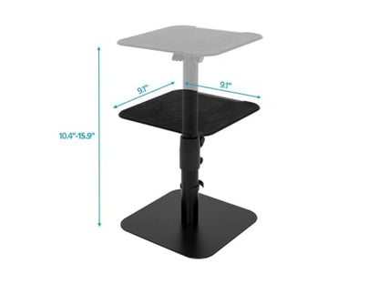 Monoprice Desktop Freestanding Speaker Stands Pair Adjustable with Cable Management, for Medium/Large Bookshelf Studio Monitor Speakers
