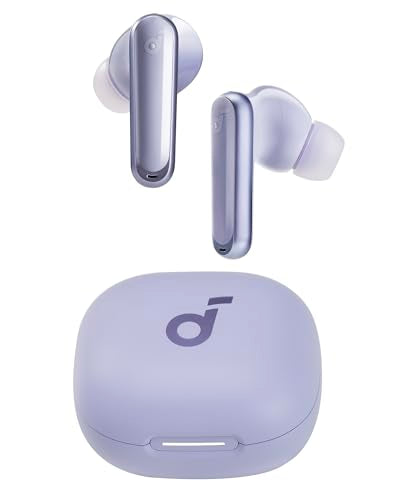 Soundcore P40i by Anker Noise Cancelling Earbuds with Adaptive ANC | Heavy Bass, 60H Playtime, 2-in-1 Case and Phone Stand, IPX5, Wireless Charging, Bluetooth 5.3 - color: Purple