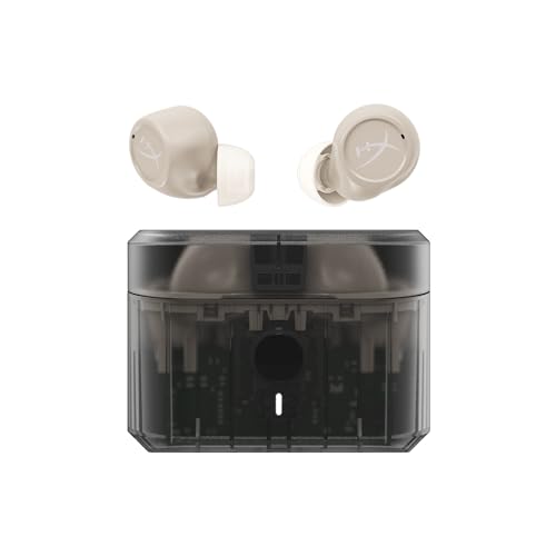 HyperX Cirro Buds Pro – True Wireless Earbuds, Active Noise Cancellation, ANC, Ambient Sound Mode, Low Latency, Bluetooth 5.2, IPX4, Fast Charge, PC, Nintendo Switch, Mobile - Tan - color: Tan