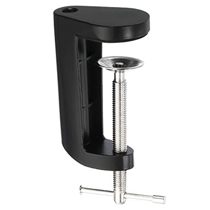 Generic M10 Thread Hole Desk Table Mount Clamp, Universal Adjustable C Shape Desk Clamp for Microphone Arm Desk Lamps Stand, Black