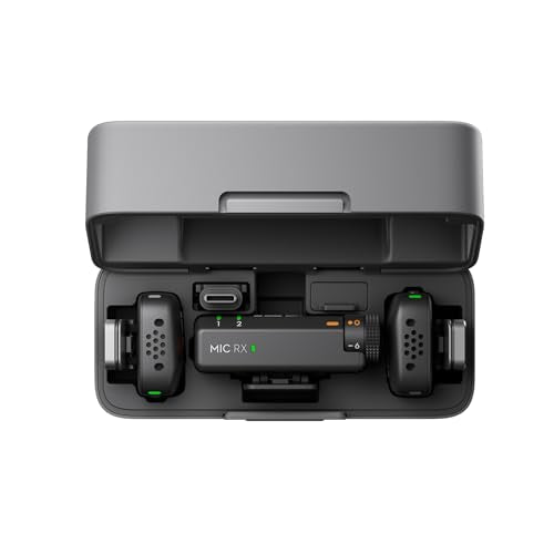 Origianl Mic Mini (2 TX + 1 RX + Charging Case) for DJI Mic Mini, Wireless Lavalier Microphone, Ultralight, Detail-Rich Audio, 48h Use, Noise Cancelling, Automatic Limiting, Vlog, Streaming
