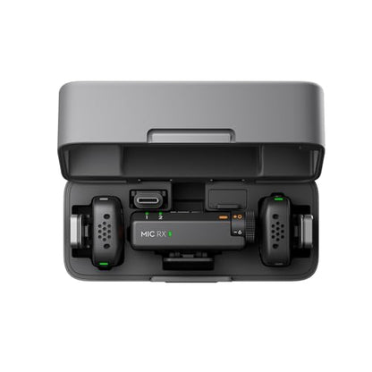 Origianl Mic Mini (2 TX + 1 RX + Charging Case) for DJI Mic Mini, Wireless Lavalier Microphone, Ultralight, Detail-Rich Audio, 48h Use, Noise Cancelling, Automatic Limiting, Vlog, Streaming